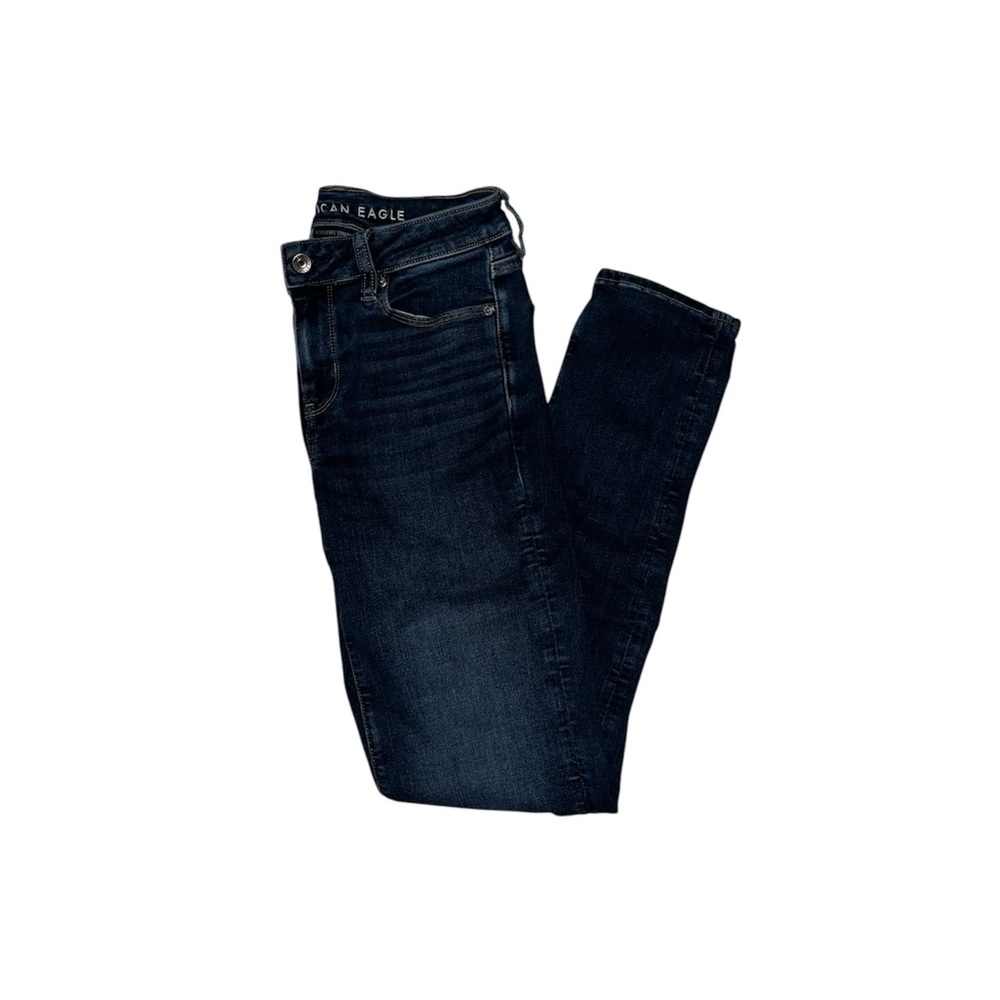 American Eagle Dark Wash Skinny Jeans, size 4 long.